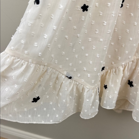 ANTHROPOLOGIE MARE MARE  Embroidered Chiffon Cape Swing Mini Dress medium - Picture 11 of 15